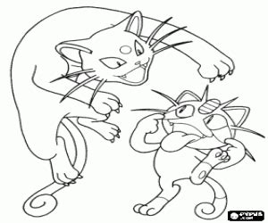 The pokémon was clever and understood the plans by meowth to steal him for the high commander. Pokémon coloring pages printable games #3