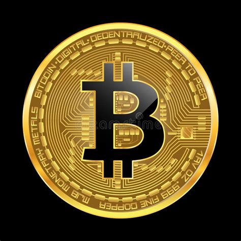 Símbolo De Oro Del Bitcoin Crypto De La Moneda Ilustración Del Vector