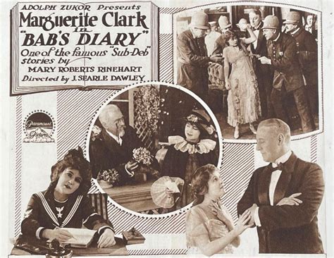 1917 Marguerite Clark In Babs Diary Rare Lost Silent Film Movie Theat