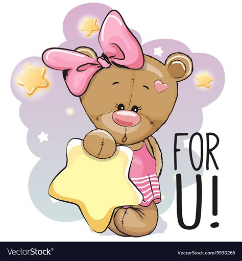 cute cartoon teddy bear girl royalty free vector image my xxx hot girl