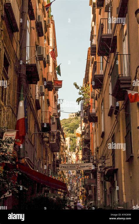 Naples Italy On 10242016 View Of Quartieri Spagnoli In Naples