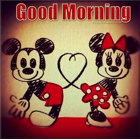 good morning mickey and minnie love disney mouse mickey