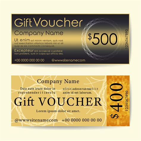 Gift voucher template 560331 - Download Free Vectors, Clipart Graphics & Vector Art