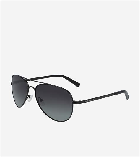 Mens Metal Aviator Sunglasses In Black Cole Haan