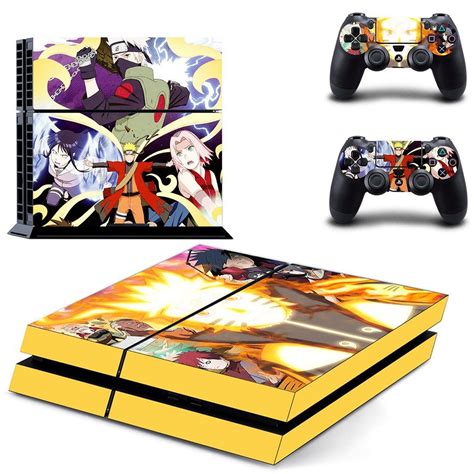Playstation 4 And Controllers Skin Sticker Naruto