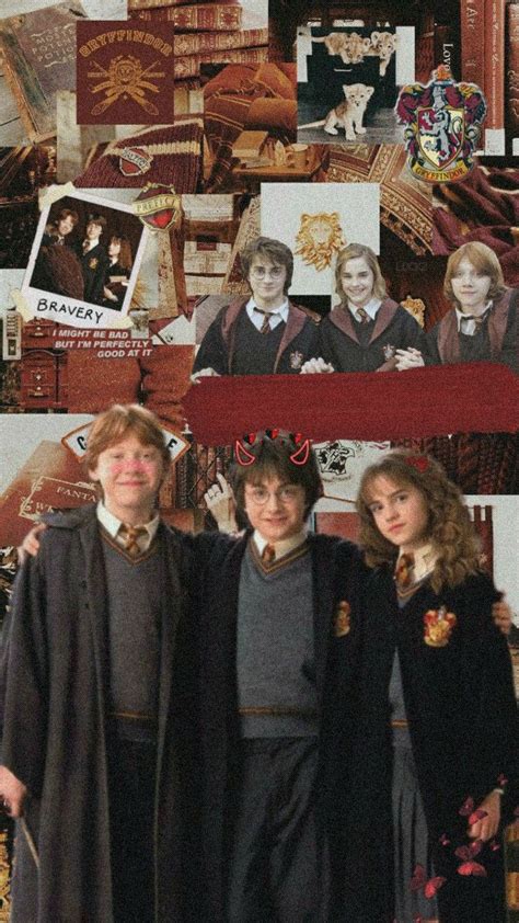 Golden Trio Hermione Granger Wallpaper Aesthetic Img Wut