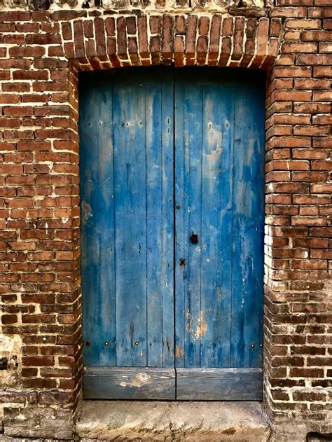 Wooden Door Honfleur Normandie Blue Door Porte Bleue Honfleur Door
