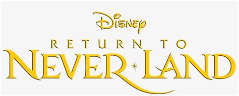 Peter Pan Return To Never Land Return To Neverland Logo Free