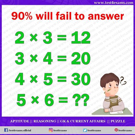 Will Fail To Answer Challenging Brain Teaser Math Test Exams