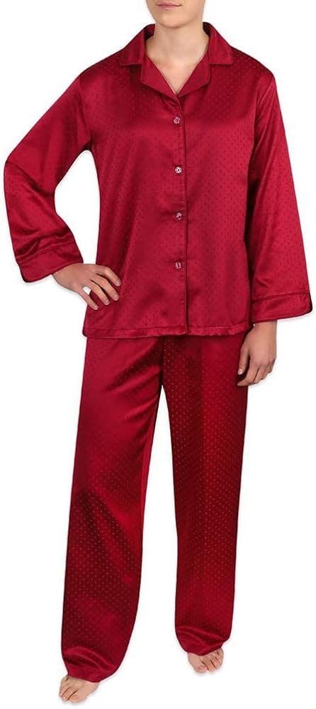 Miss Elaine Plus Size Pajama Set Womens Pj Top And Bottoms Made With