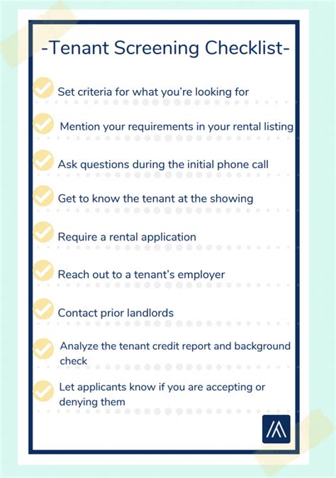 Tenant Screening Checklist For Landlords Avail
