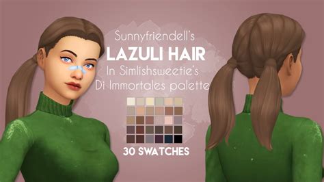Stargirl Sims Lazuli Hair Recolor Sims 4 Hairs Follower T Sims