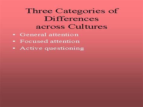 Three Categories Of Differences