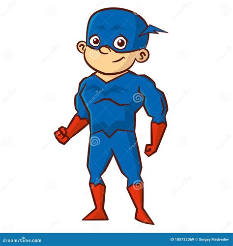 Superhero Boy Cartoon Character Stock Illustration Illustration Of