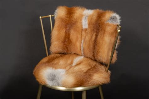 Red Fox Chair From European Foxes Genuine Fur Paustian