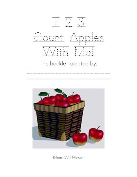 123 Count Apples With Me - Classroom Freebies | Apple activities, Classroom freebies, Math made easy