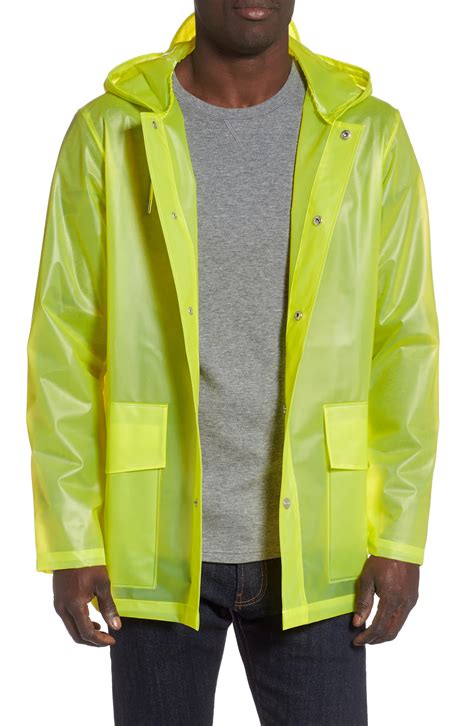 Rains Hooded Rain Jacket In Yellow For Men Lyst