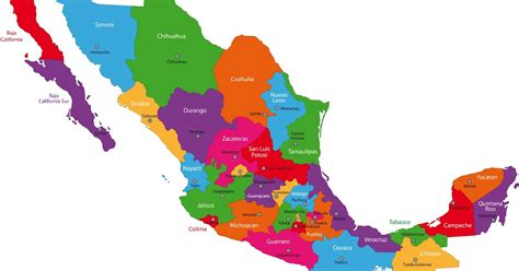 Banco De Imágenes Gratis Mapa De México Y Sus Estados Recursos