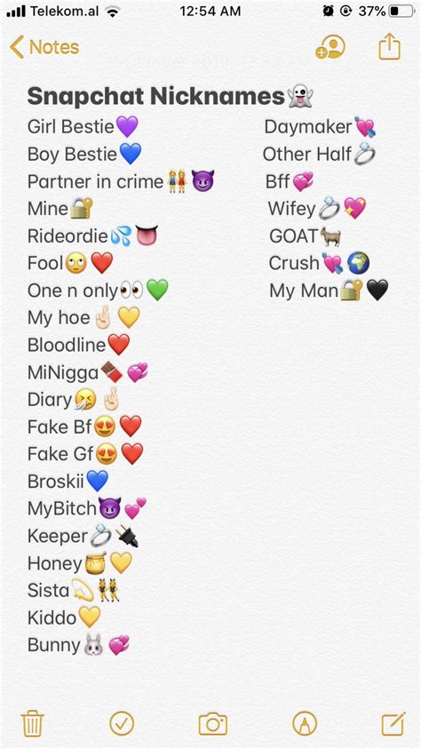 Snapchat Nicknames Snapchat Nicknames Names For Snapchat Cute Names For Boyfriend