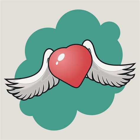 Heart With Wings Vector Illustration 6795789 Vector Art At Vecteezy