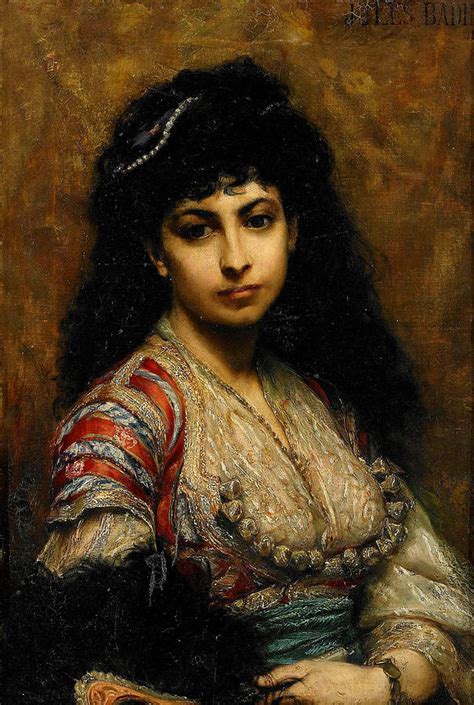 Young Arab Woman Painting By Jules Badin Fine Art America