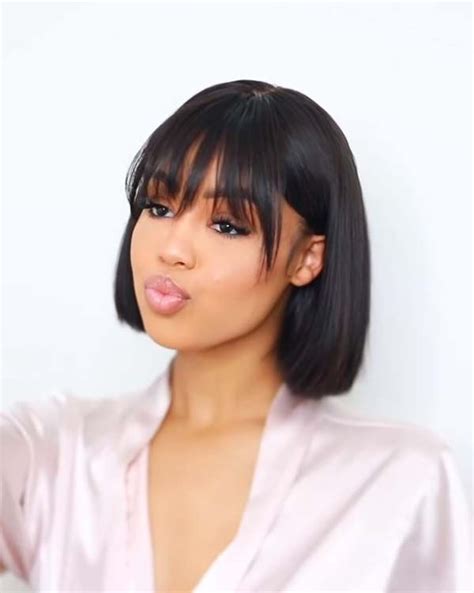 8 Impressive Black Bob Hairstyles With A Bang