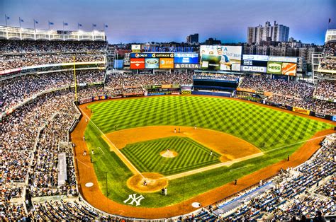 Yankee Stadium Baseball New York At Night New York Yanke Flickr