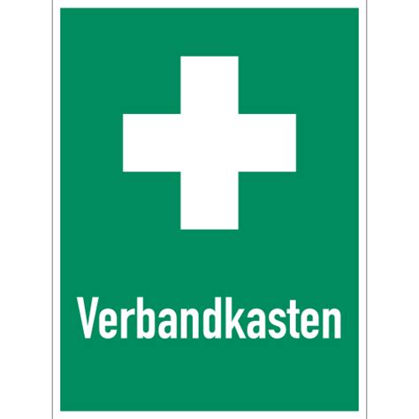 Schild Verbandkasten Mit Erste Hilfe Piktogramm Symbol