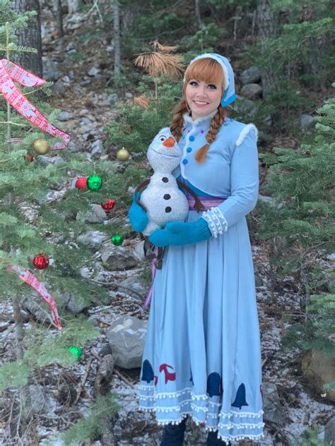 Myself As Anna From Olafs Frozen Adventure And Olaf I Blinged Out