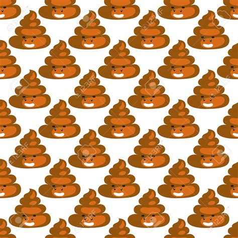 Free Download Poo Emoji Pattern Poop Fun Seamless Background Royalty