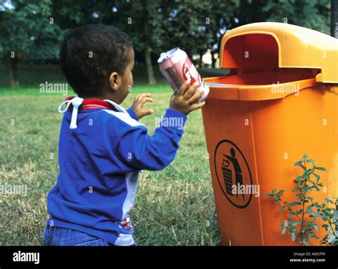 Children Boy Little Black Waste Garbage Bin Can Aluminium Disposal 0