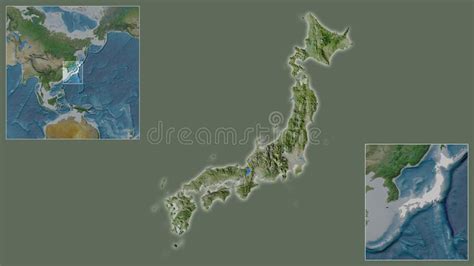 Japan Satellite Country And Its Location Stock Illustration Illustration Of Asia Area