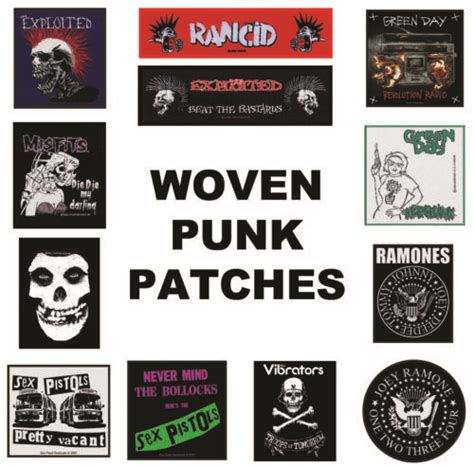 punk woven patch exploited greenday misfits ramones rancid sex pistols vibrators ebay