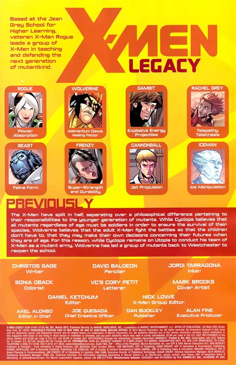 Read Online X Men Legacy 2008 Comic Issue 261