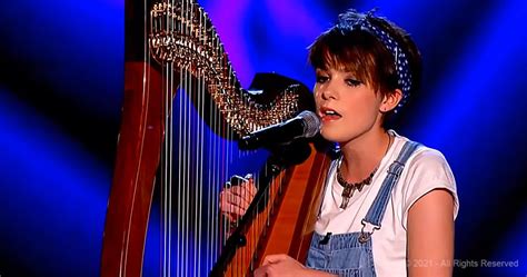 17 Years Old Girl Plays Harp During The Voice Uk Audition Variety Show