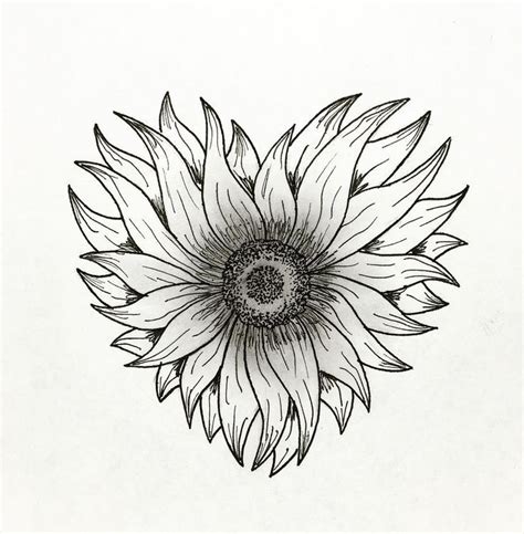 Sunflower Tattoo Drawings Ideas