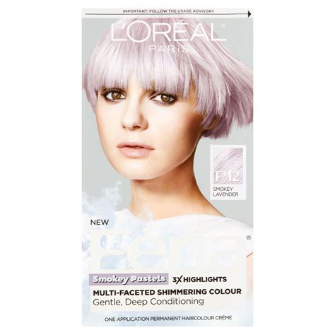 l oreal paris feria multi faceted shimmering permanent hair color p12 lavender dusk smokey