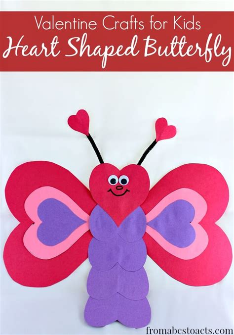 Valentine Crafts For Kids Heart Shaped Butterfly From Abcs To Acts