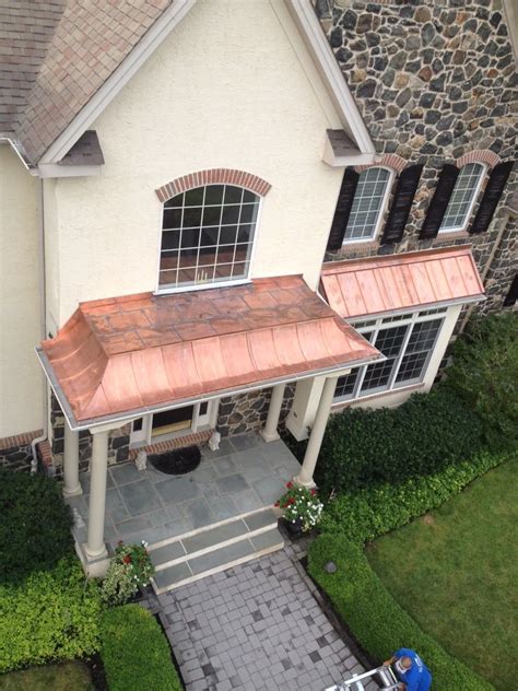 Concave Standing Seam Copper Metal Roof With Flat Seam Soldered Top