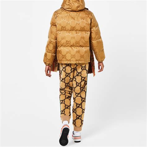 Gucci Gg Monogram Jacquard Puffer Coat Men Puffer Jackets