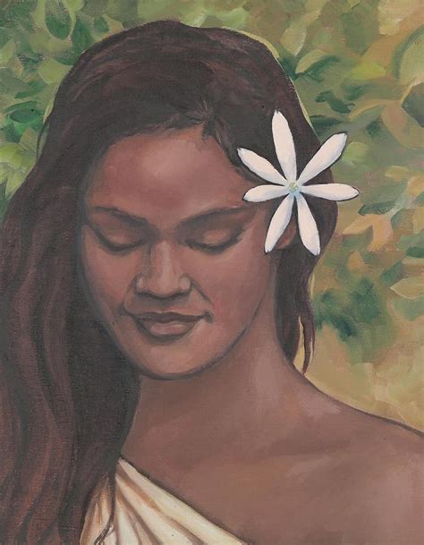 Polynesian Beauty Painting By Jennifer Cook