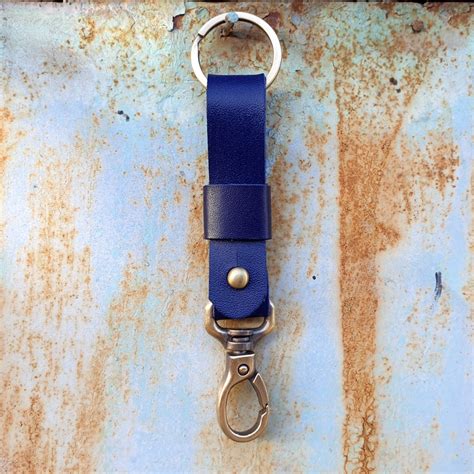 Leather Keychain Indigo Handandfairmade Limited Editions Siro