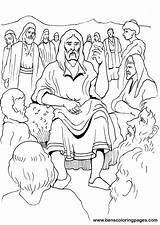 Coloring Jesus Preaching Pages Print Handout Below Please sketch template