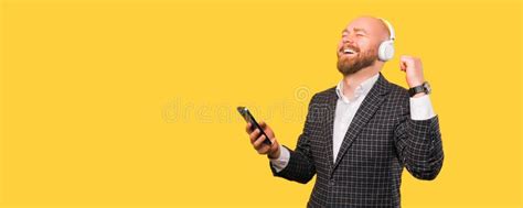 Photo Of A Business Man Vibing On His Favorite Song Stock Photo Image