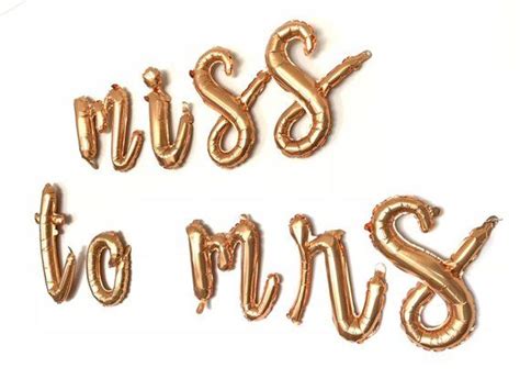 Miss To Mrs Balloons Gold Miss To Mrs Banner Gold Bridal Etsy Gold Bachelorette Party