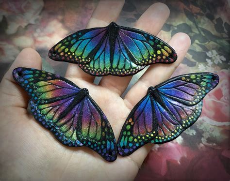 Rainbow Monarch Butterfly Beading Supply Hand Tooled Leather Etsy