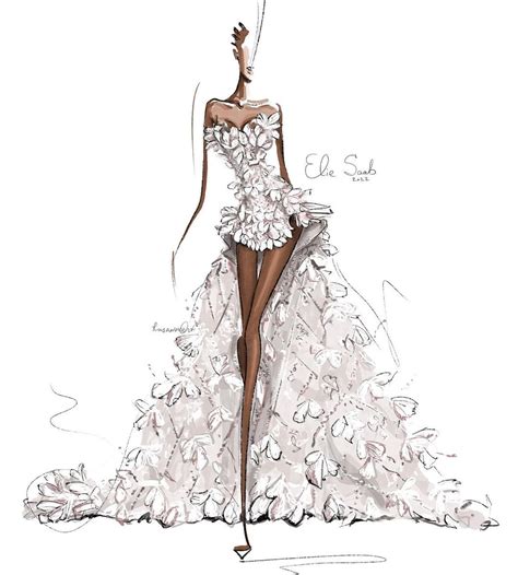 Fashion Illustrator On Instagram Elie Saab Haute Couture 2022 🌹🌹🌹