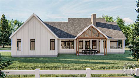 1 Story Modern Farmhouse Plan With Open Floor Plan And Bonus