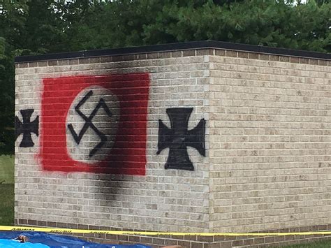 Vandals Painted Nazi Flag Swastikas Outside Congregation Shaarey