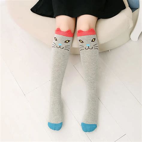 1 Pair Girl Socks 3 12 Years Old Cotton New Korean Version Long Tube